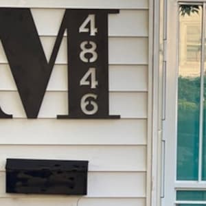 House Numbers Metal Address Sign | Monogram Porch Decor | Home Decor | Personalized Letter | Monogram Gift