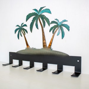 Palm Tree Towel Rack Pool Decor Beach Towel Rack Palm Tree Decor Beach Decor Personalized Coat Rack Name Decor Metal Rack CR1046 Etsy