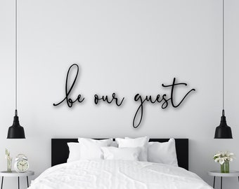 Be our Guest Metal Wall Art, 3 Piece Sign with Powder Coat | Bedroom Decor | Spare Bedroom Wall Decor | Bedtime Dream Sign | Farmhouse