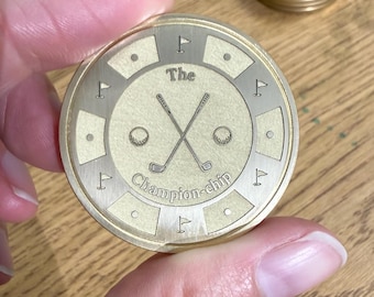 Golf Trip Coin: Groomsman Golf Trip Gift, 1oz Brass