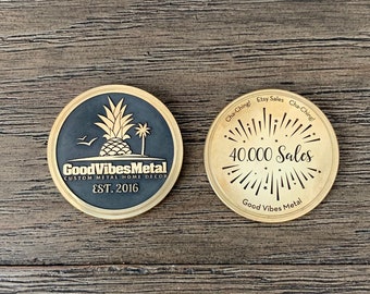 Engraved Brass Challenge Coin