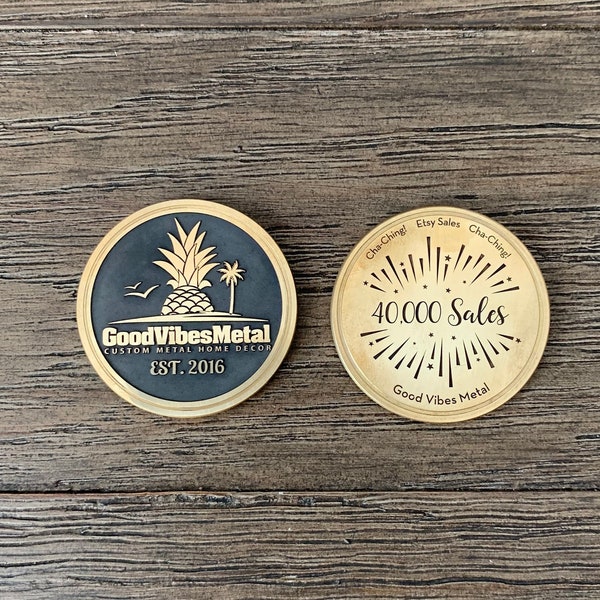 Engraved Brass Challenge Coin