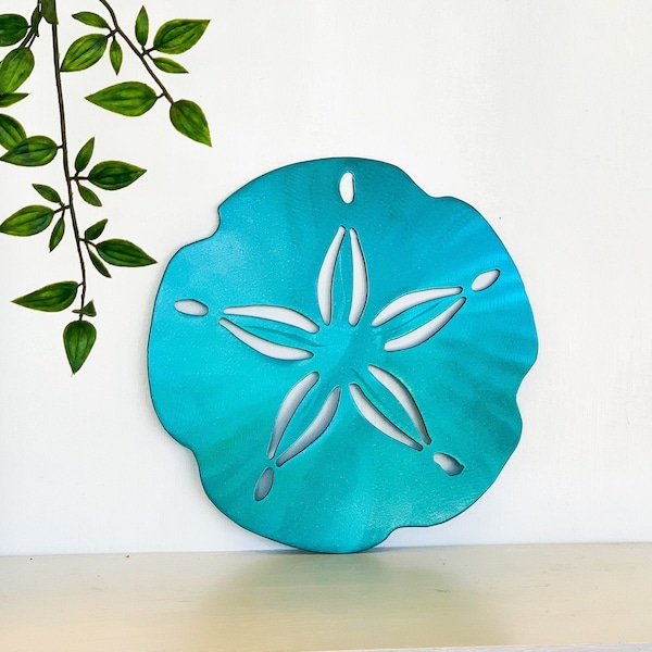 Sand Dollar Wall Decor | Outdoor Home Decor | Beach Theme Gift | Tropical Home Decor | Nautical Wall Hanging | Metal Wall Art