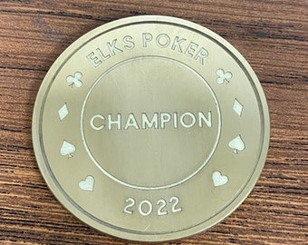 Engraved Brass Poker Card Protector Bulk Order