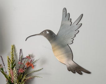 Hummingbird Metal Wall Art with Powder Coat | Thick Metal | Multiple Colors Available | Outdoors Decoration | Garden Art