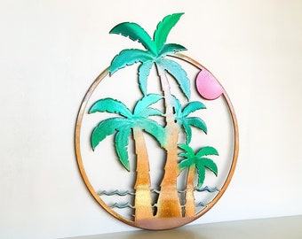 Evergreen Palm Tree Outdoor Safe Burlap Door Decor Evergreen Palm Tree Outdoor Safe Burlap Door Decor