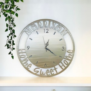 Personalized Wall Clock | Metal Wall Art | Last Name & Est Date | Wedding Gift | Custom Anniversary Gift | Waiting Room Decor