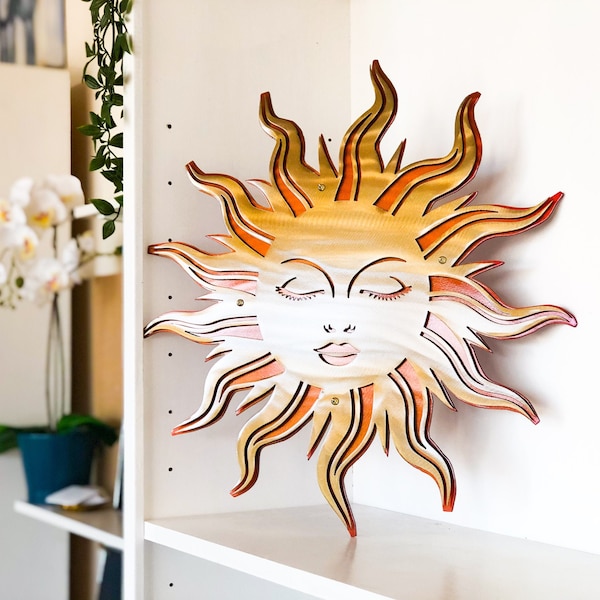 Wanddeko Sonne Metall Gro