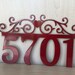 Custom Metal Address Sign with Scrolls & Powder Coat, Any Color