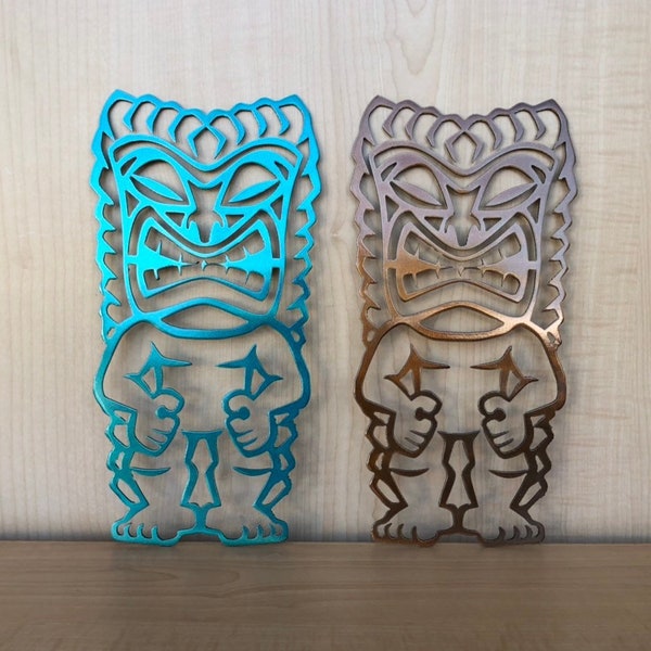 Metal Tiki Mask Wall Art: Hawaiian Decor, Tropical Vibe