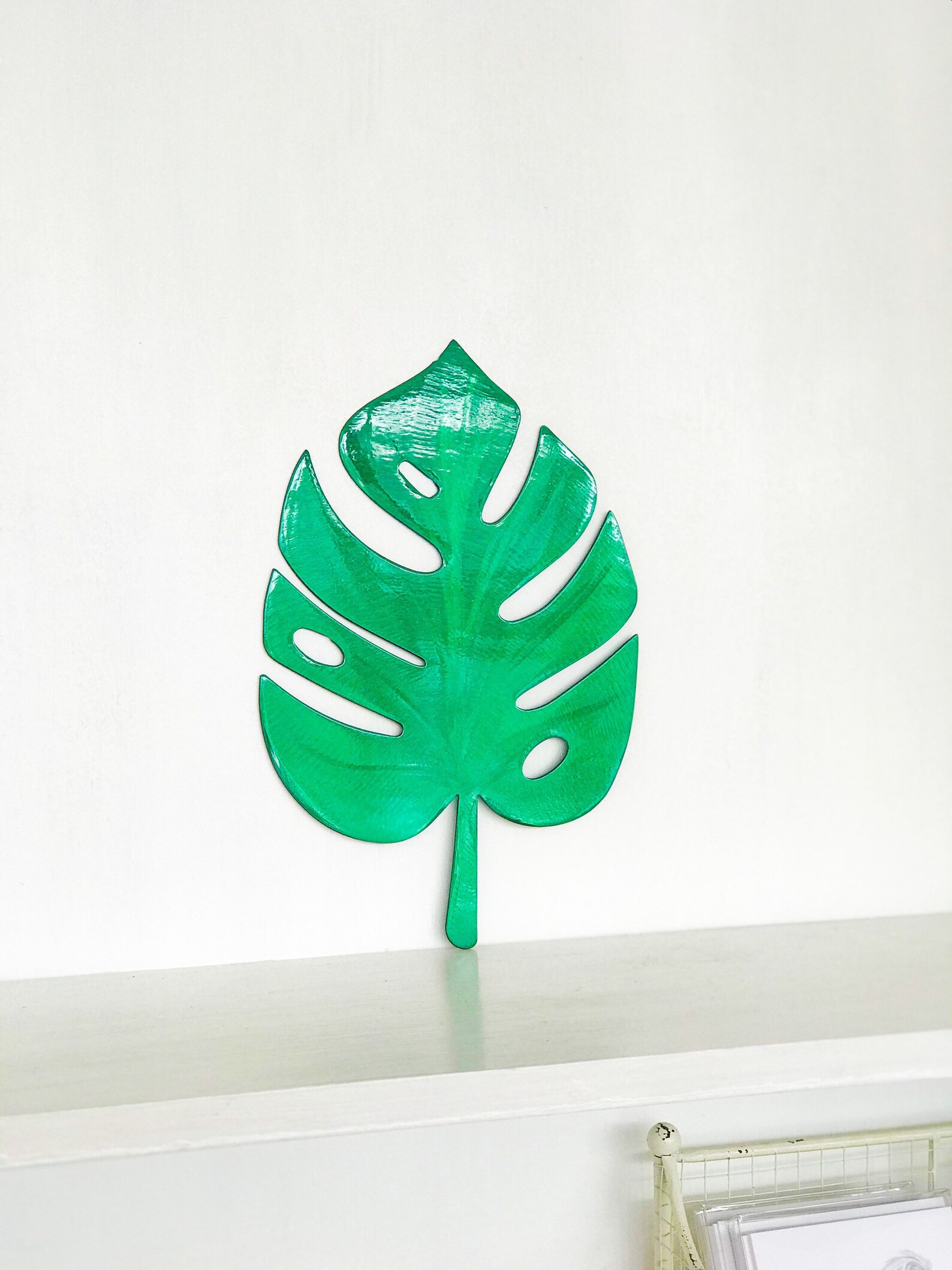 Tropical Leaf Metal Wall Art Powder Coated Etsy