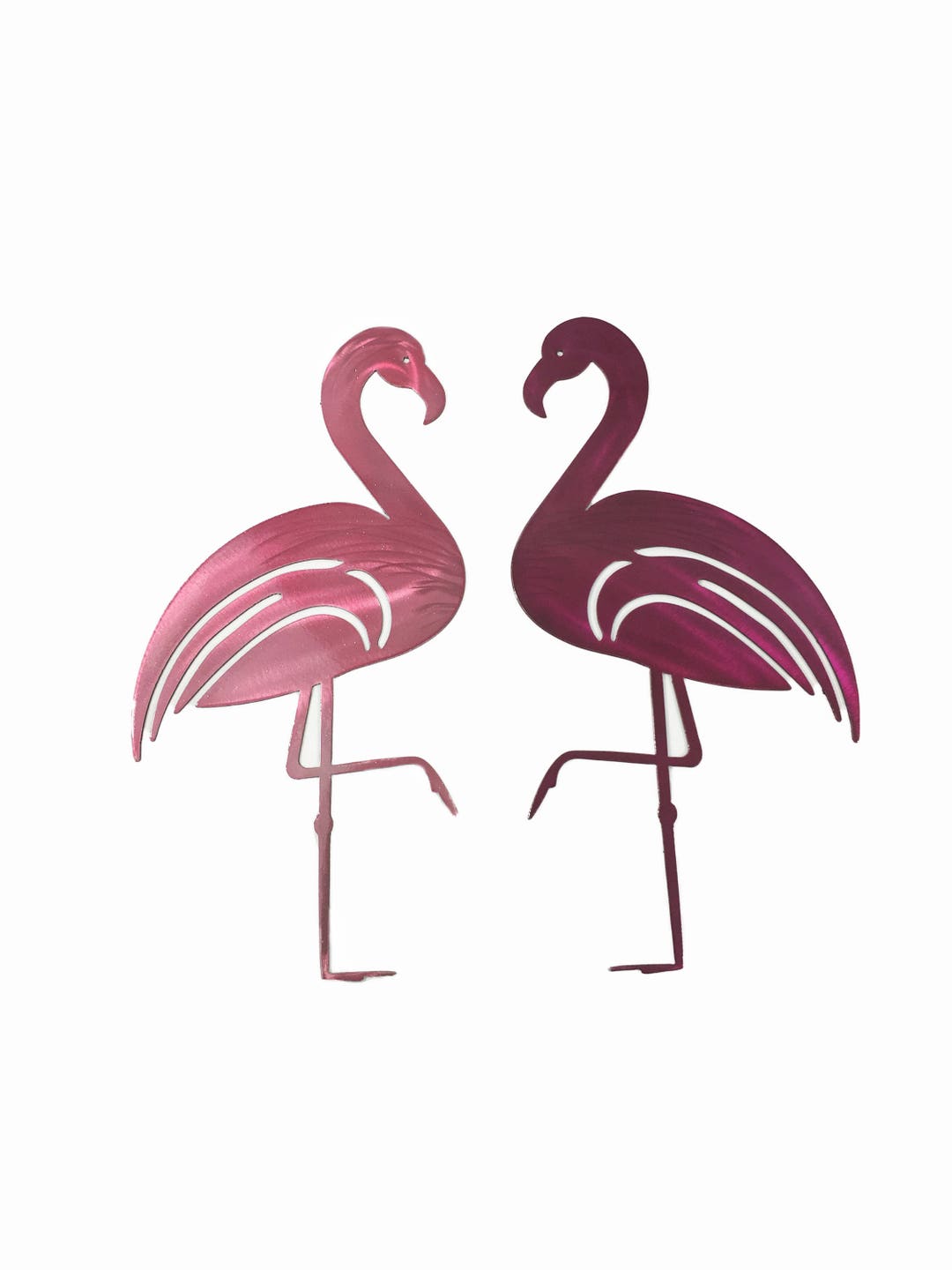Flamingo Metal Wall Art With 14ga Steel, Translucent Powder Coat