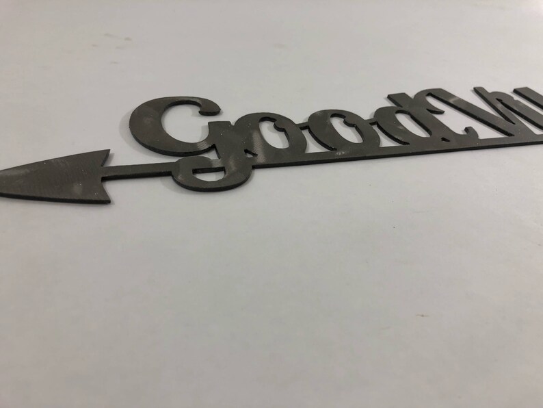 Good Vibes Metal Wall Art Sign on Arrow with Powder Coat Etsy