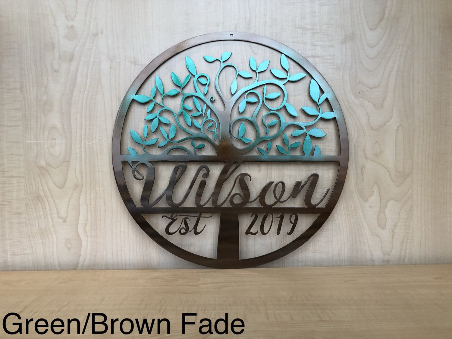 Personalized Tree of Life Metal Wall Art With Last Name and | Etsy