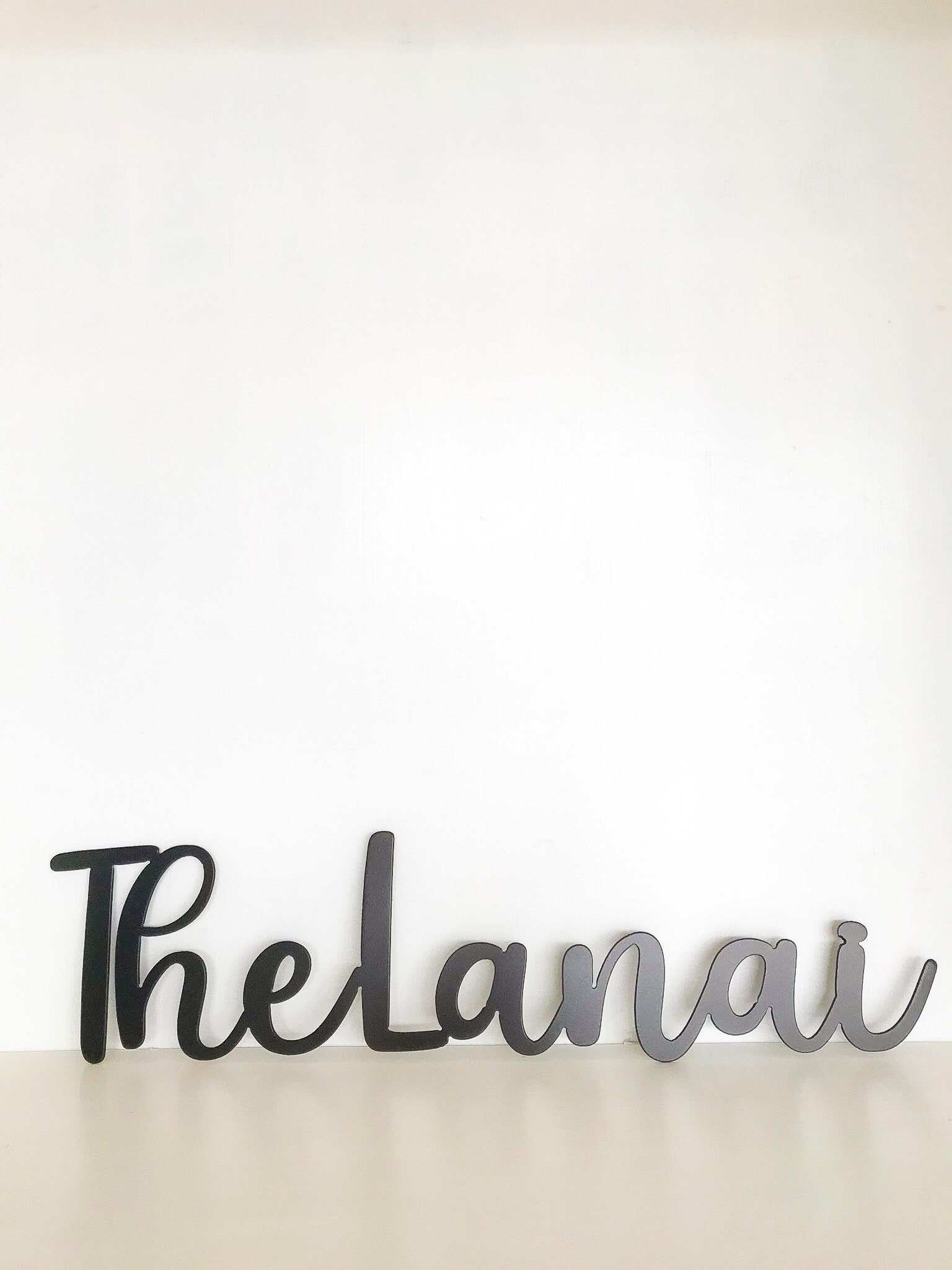 The Lanai Wall Art Sign with Powder Coat Patio Wall Decor | Etsy