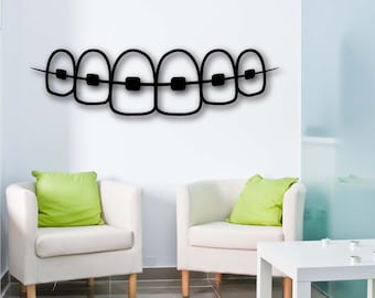 Braces Metal Wall Art | Dentist Office Decor | Dental Teeth Tooth Home Decor