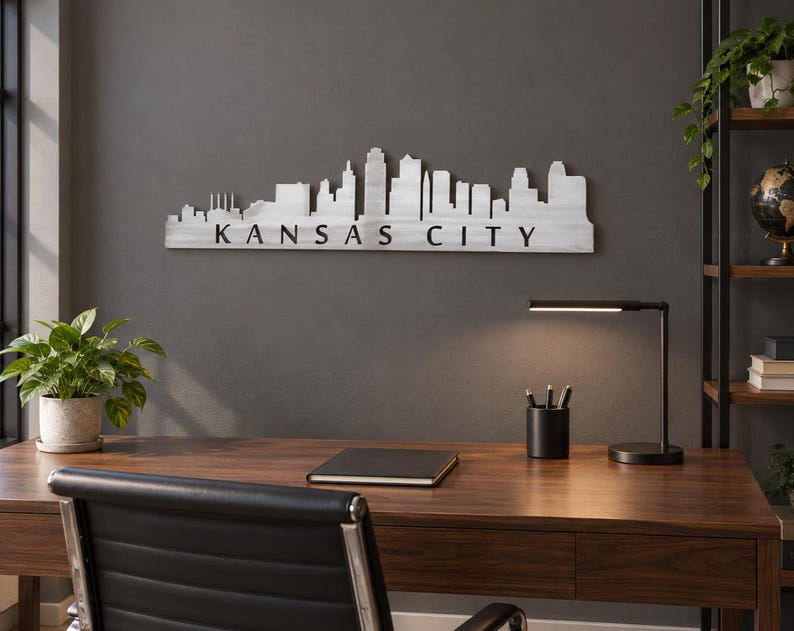 Kansas City Skyline Metal Wall Art: Powder Coat Fade - Etsy Israel