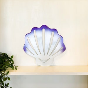 Sea Shell Metal Wall Art with Powder Coat Beach Theme Decor Tropical Wall Decor Outdoor Decoration Spring Home Decor image 7