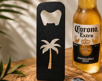 Palm Tree Steel Bottle Opener: Handmade in USA