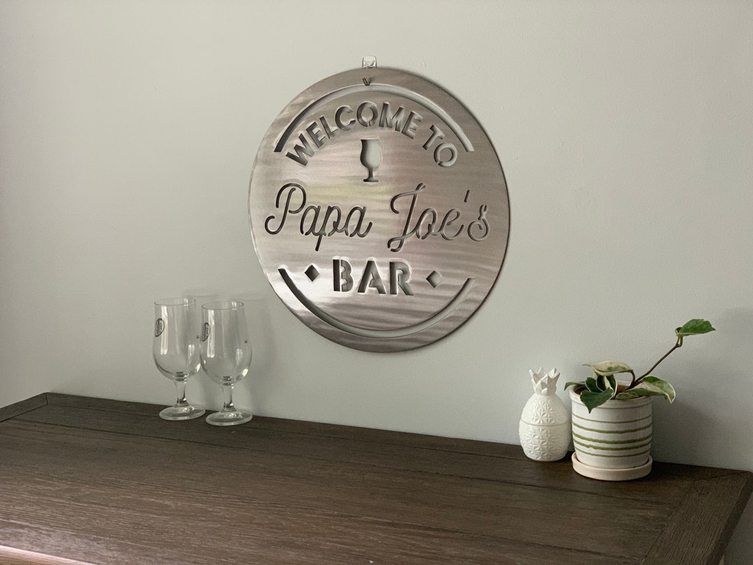 Personalized Bar Sign Metal Wall Art Indoor Outdoor Home Decor for Home ...