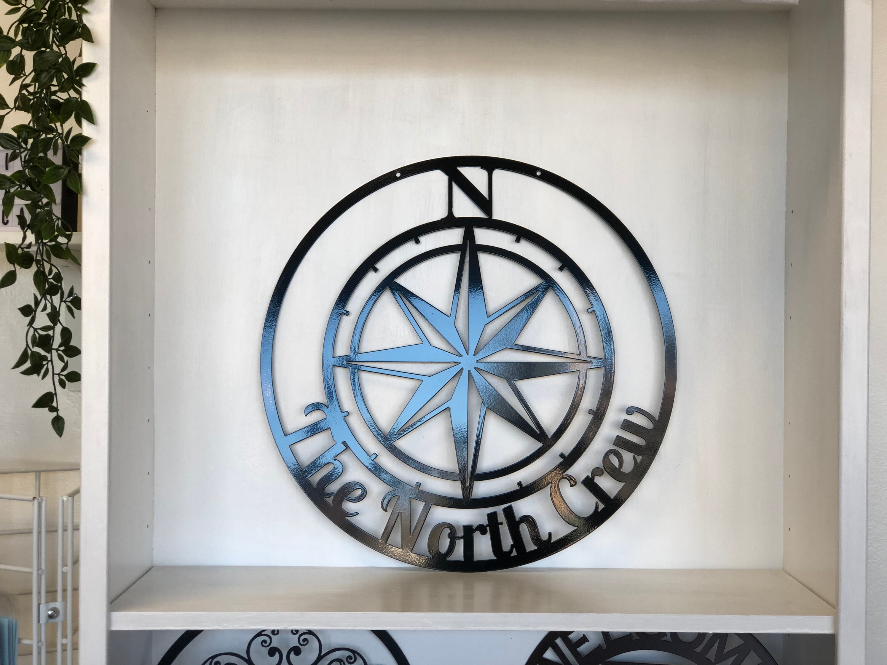 Personalized Compass Rose Metal Wall Art Etsy
