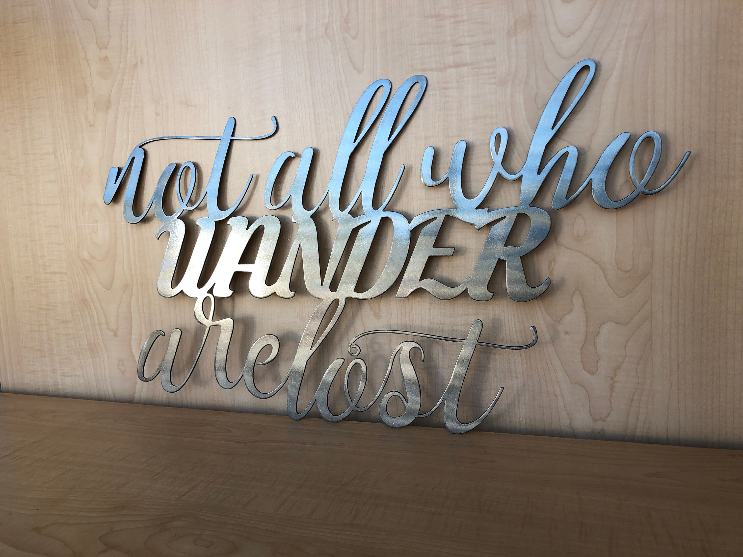 Vintage Tin Sign, Hippie Girl Not All Those Who Wander Are Lost Vintage...