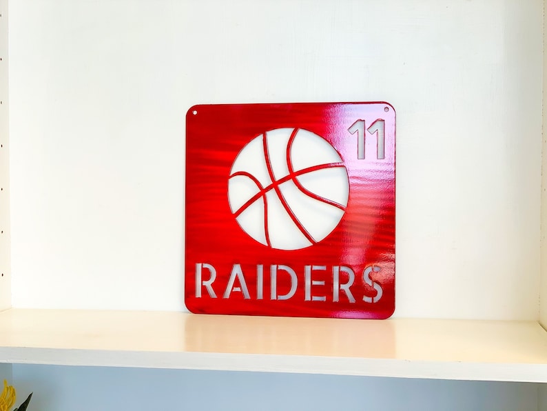 Personalized Metal Basketball Wall Art With Name Choose Your Etsy