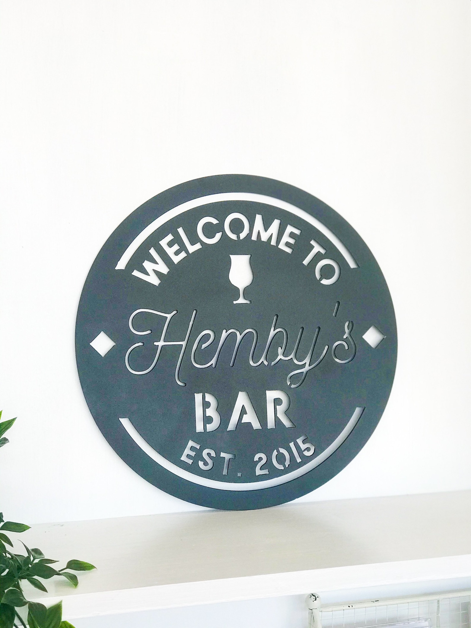 Personalized Bar Sign Metal Wall Art Indoor Outdoor Home Etsy