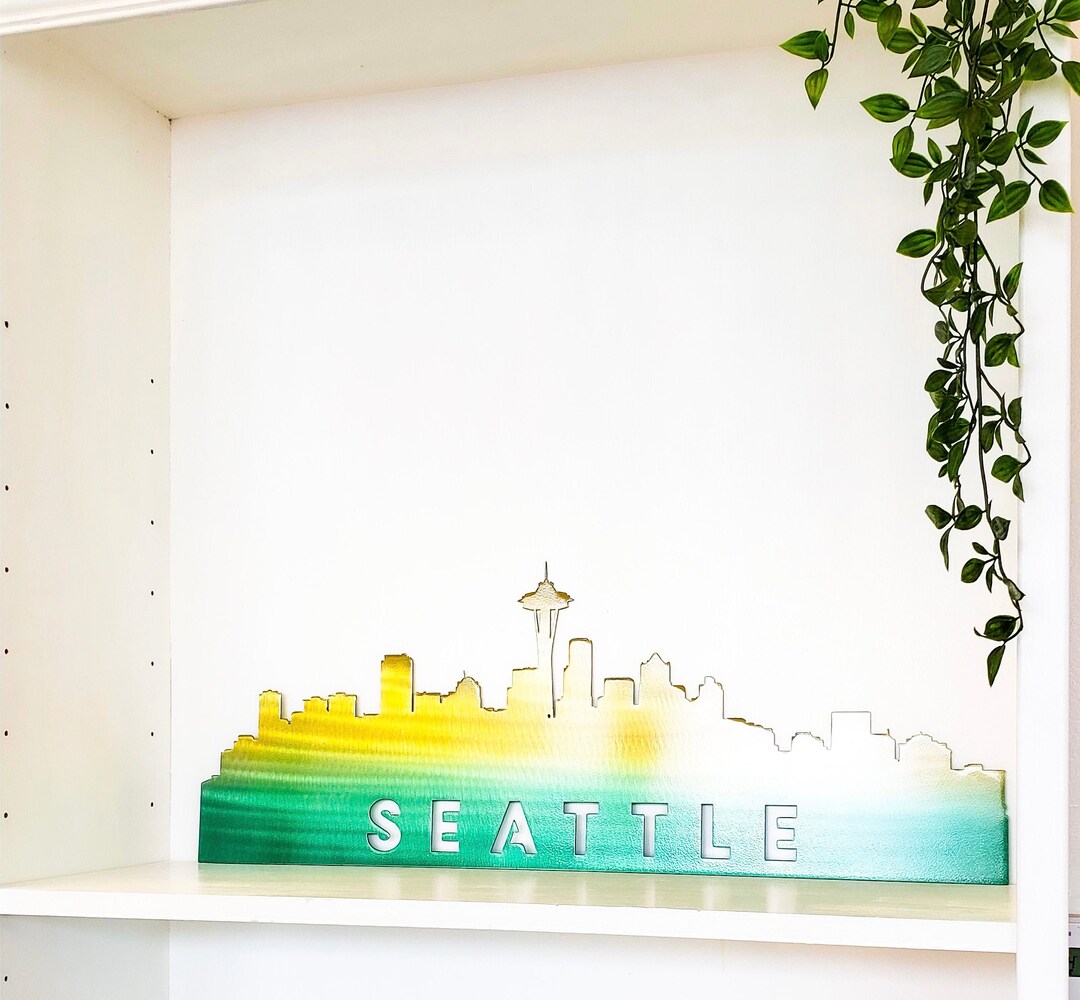 Seattle Skyline Metal Wall Art With Powder Coat Lots of Colors