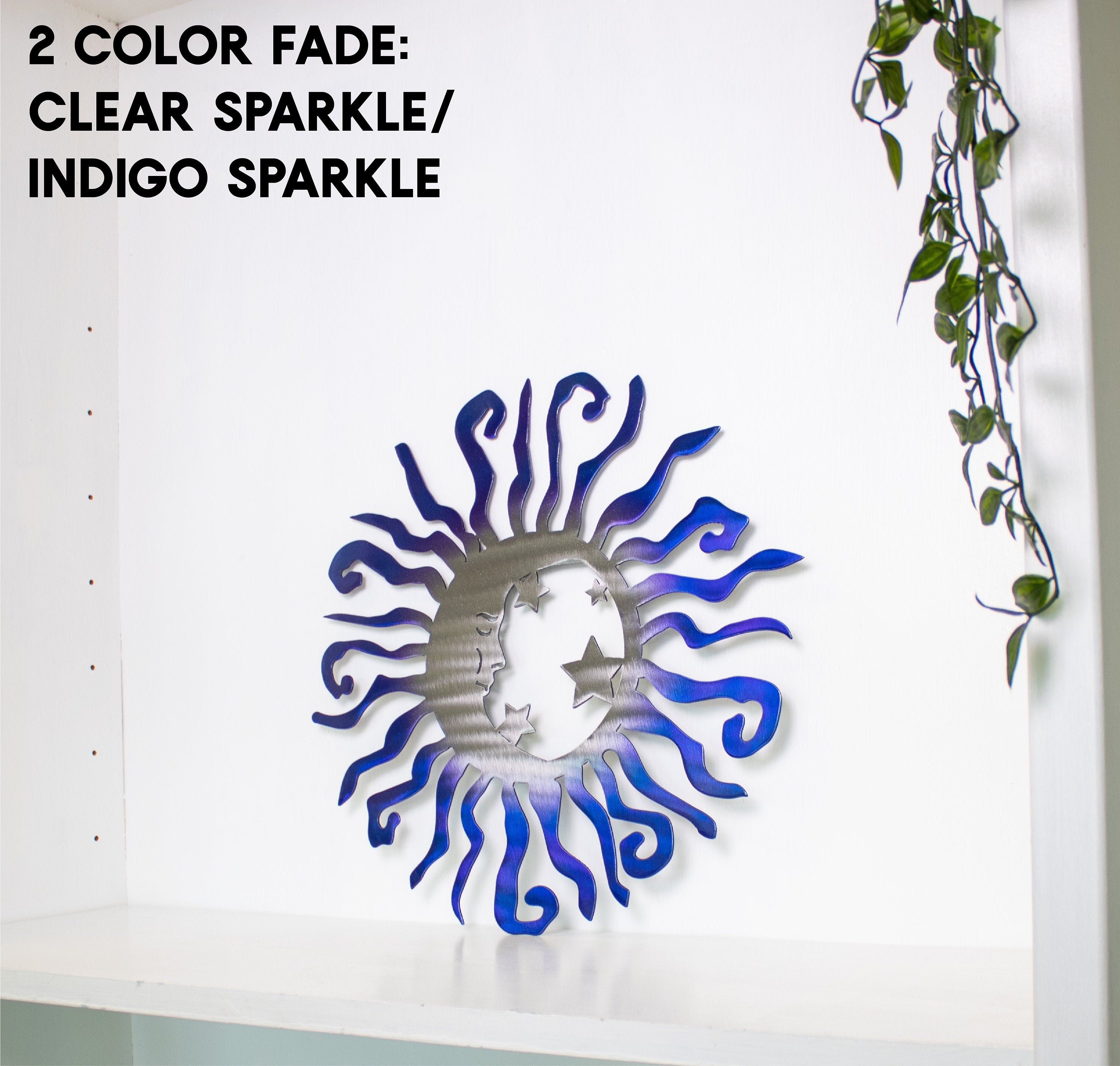 Wacky Moon and Stars Metal Wall Art Decor With Multicolor Etsy