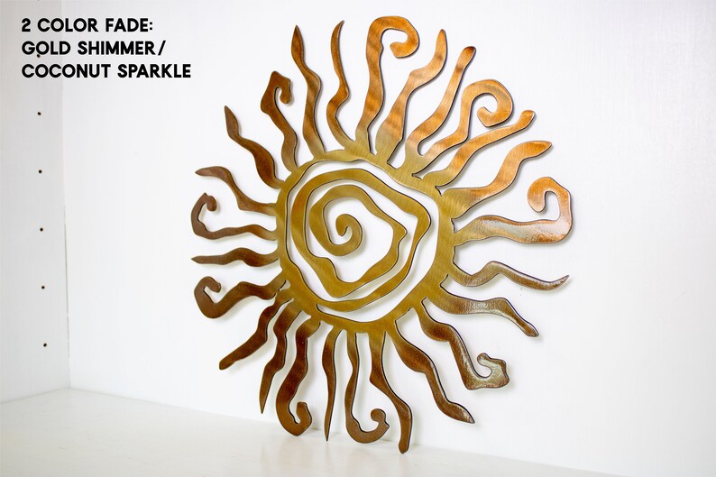 Wacky Sun Metal Wall Art Decor Metal Sign With Multicolor Etsy