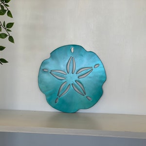 Sand Dollar Wall Decor Outdoor Home Decor Beach Theme Gift Tropical Home Decor Nautical Wall Hanging Metal Wall Art image 8