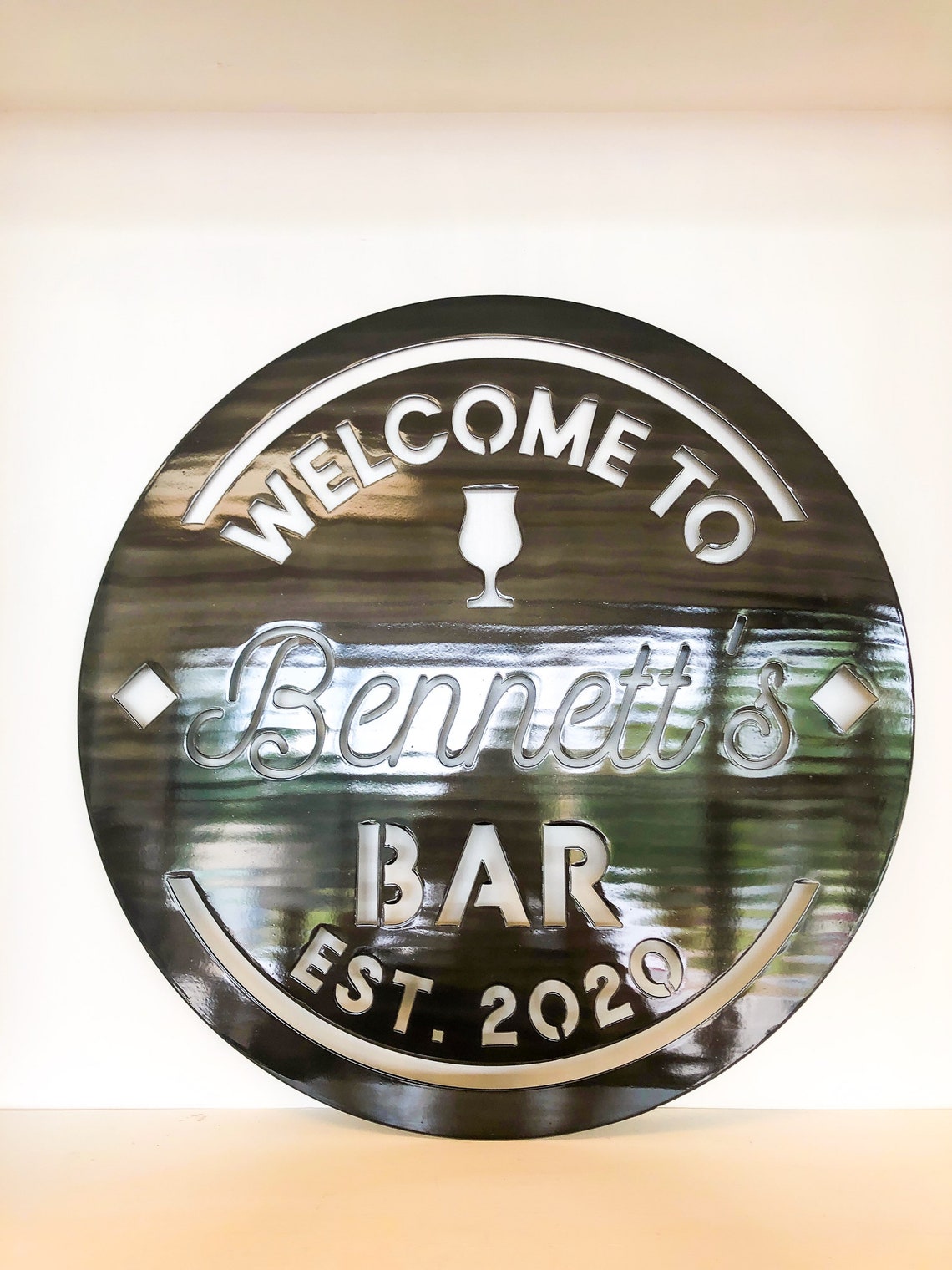 Personalized Bar Sign Metal Wall Art Indoor Outdoor Home Etsy
