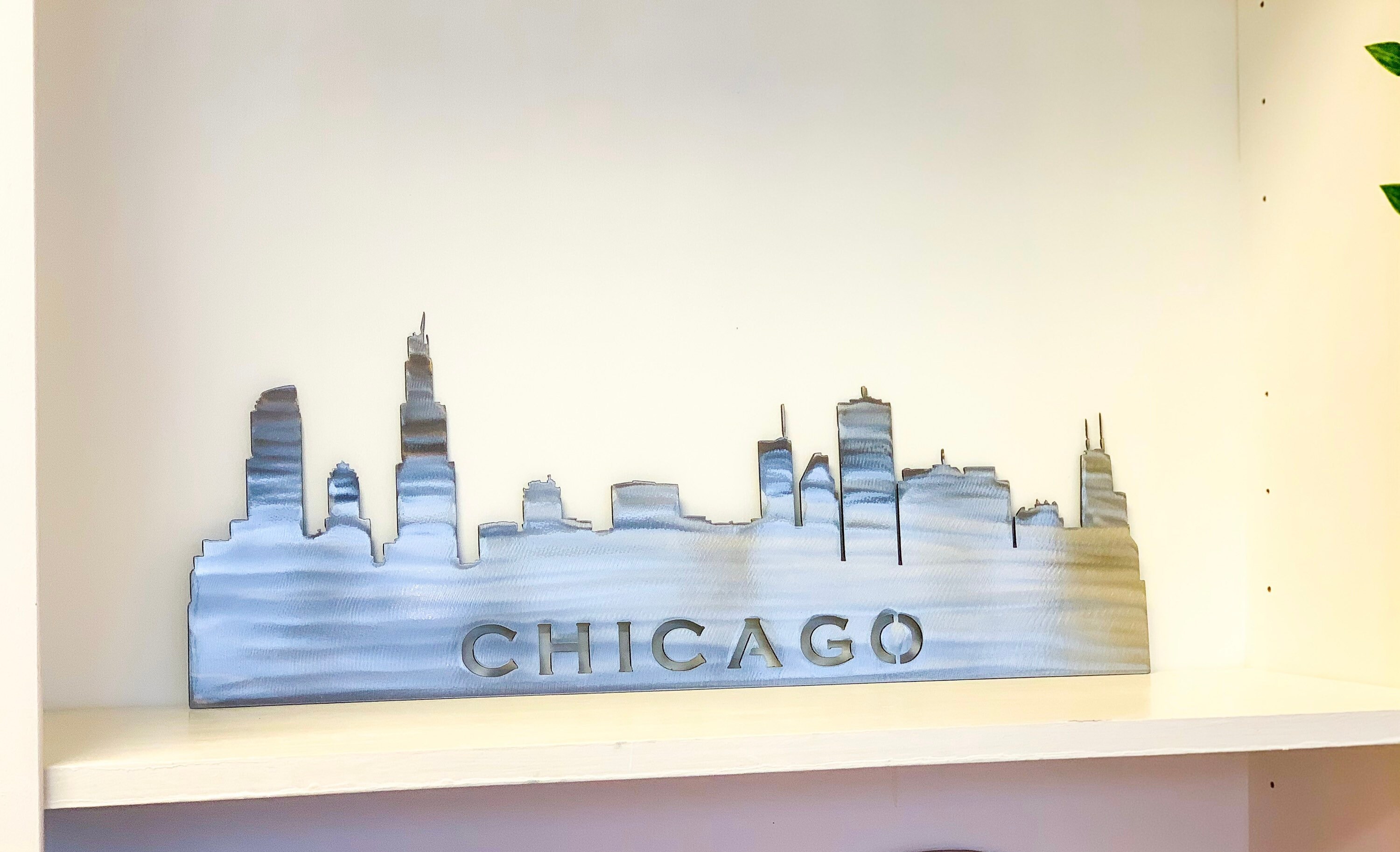 Chicago Skyline Metal Wall Art With Powder Coat 34 Color Etsy