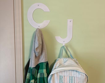 Metal Alphabet Hook: Personalized Letter Wall Decor with Hook