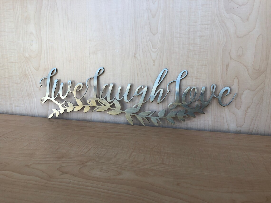 Metal Live Laugh Love Wall Art Sign With Powder Coat Lots of Etsy