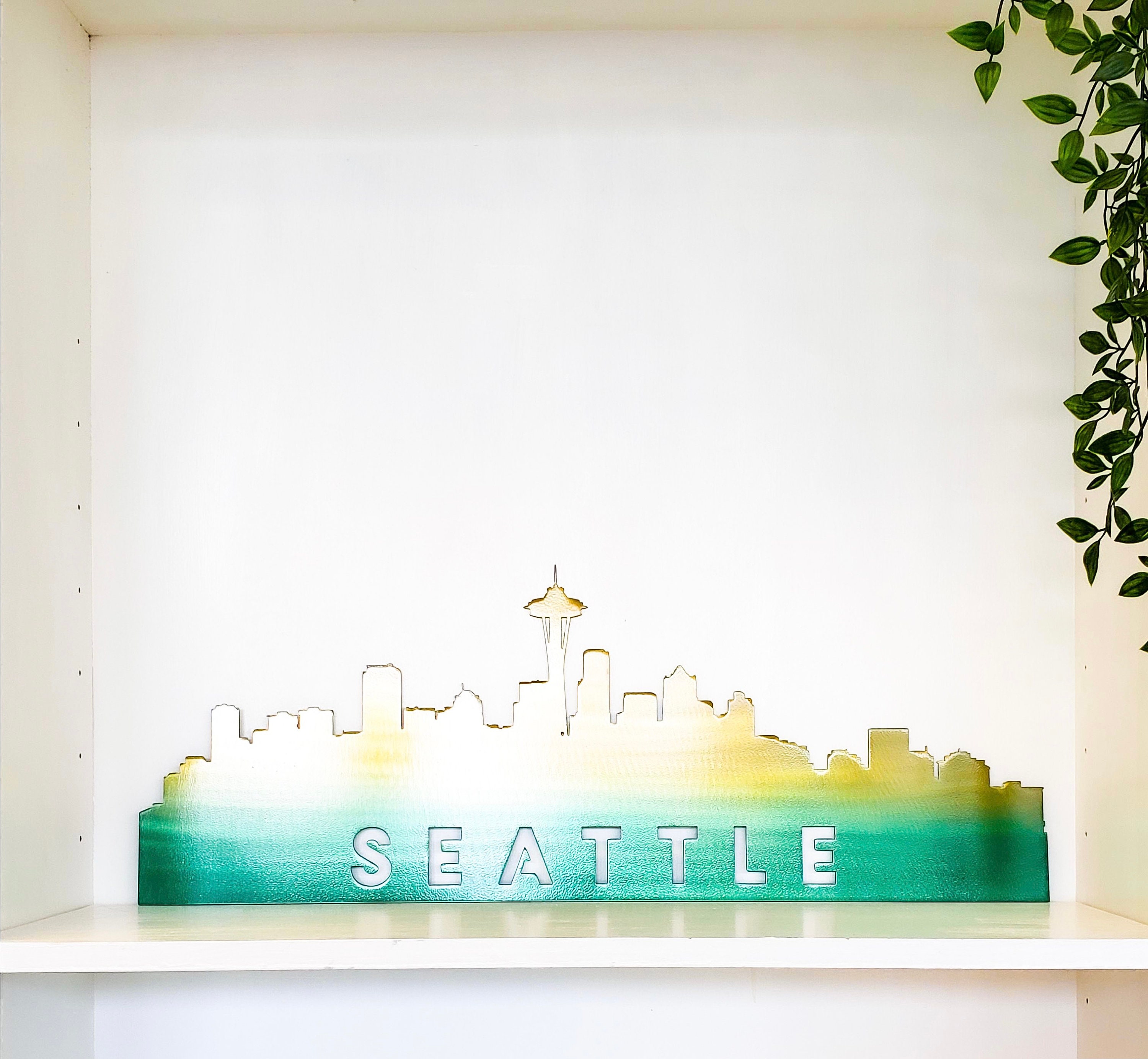 Seattle Skyline Metal Wall Art with Powder Coat Lots of Etsy