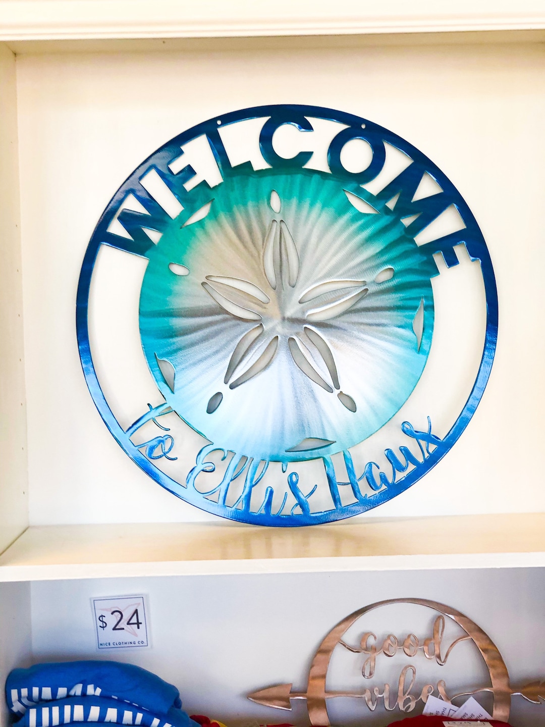 Personalized Metal Sand Dollar Sign - Customizable Weatherproof Door ...