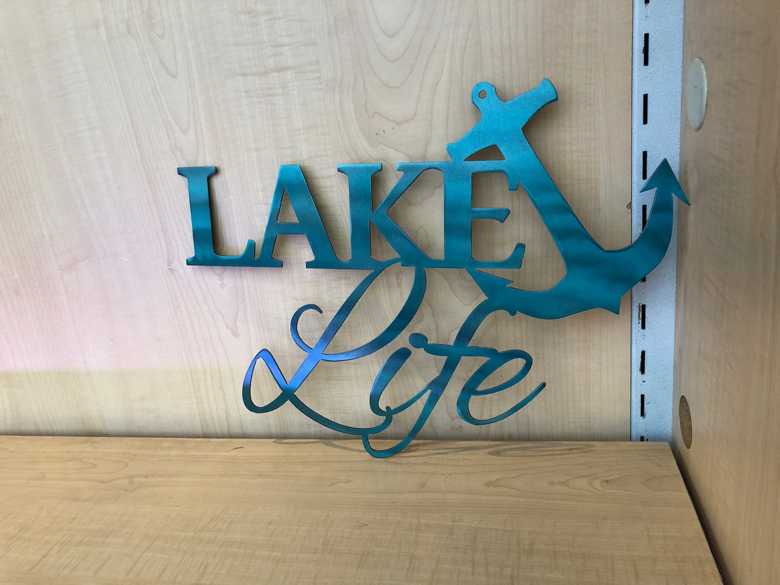 Lake Life Metal Wall Art Sign With Anchor Etsy