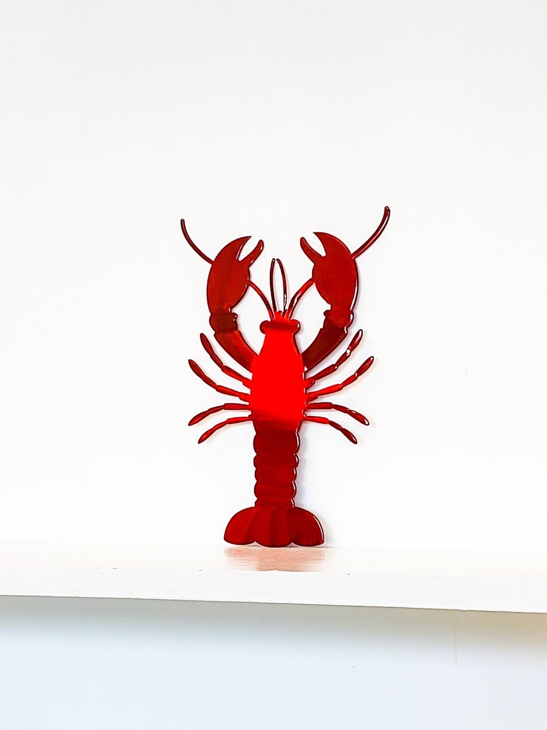 Lobster Metal Wall Art: Nautical Ocean Theme Decor