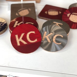 KC Steel & Cork Coasters, 4 with Powder Coat image 9