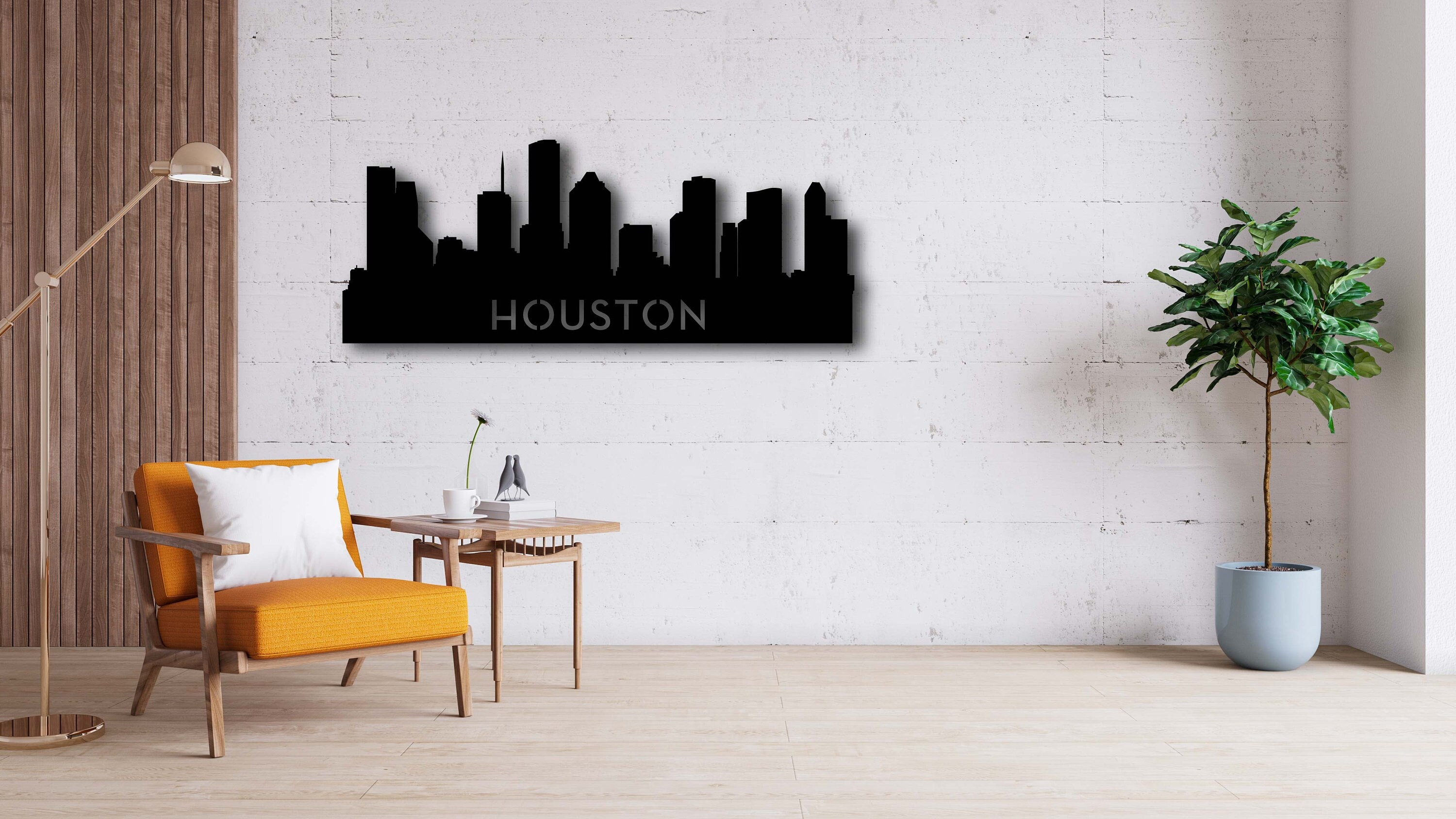 Houston Skyline Metal Wall Art: Powder Coat Finish, 34 Colors - Etsy
