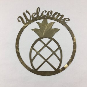 Welcome Pineapple Metal Wall Art image 10