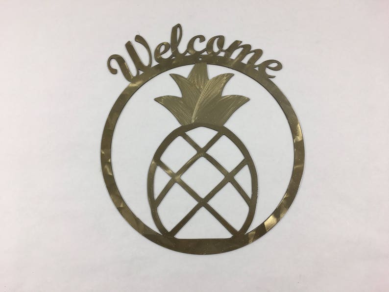 Welcome Pineapple Metal Wall Art image 10