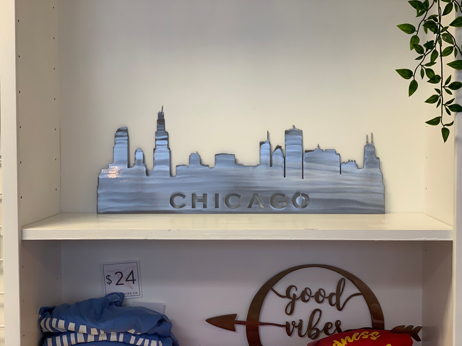 Chicago Skyline Metal Wall Art With Powder Coat 34 Color Etsy