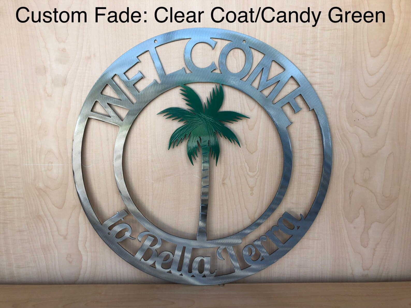 Personalized Metal Palm Tree Sign Customizable Etsy