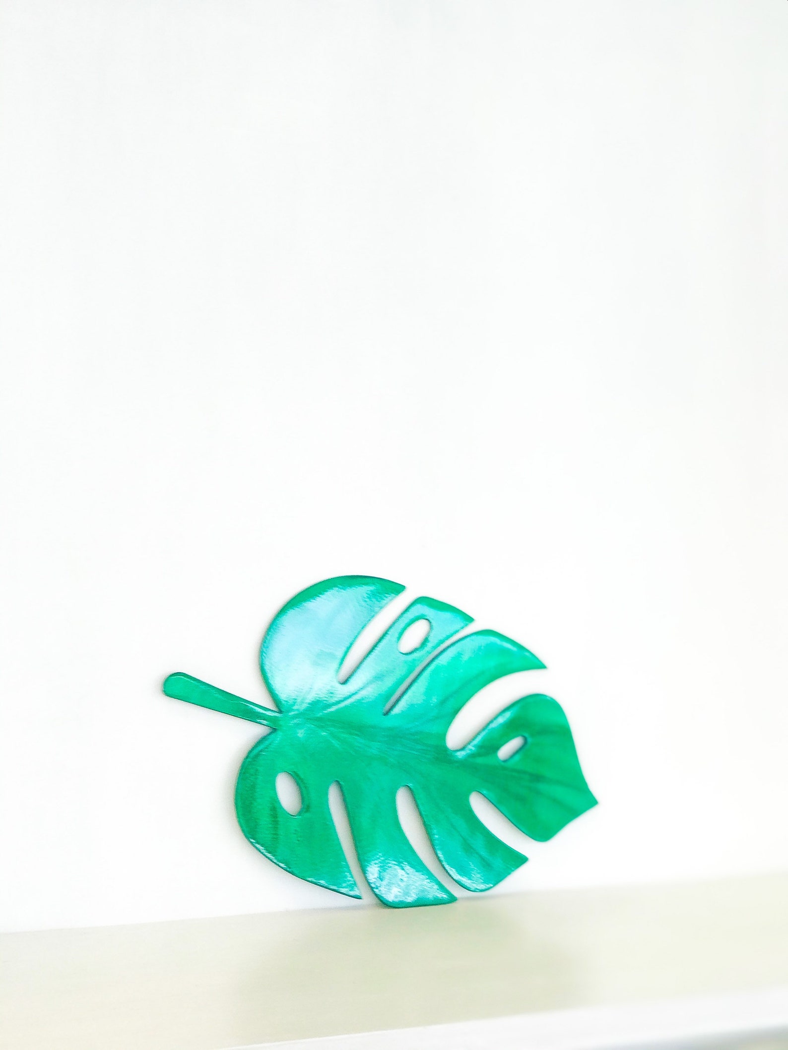 Tropical Leaf Metal Wall Art Powder Coated Etsy