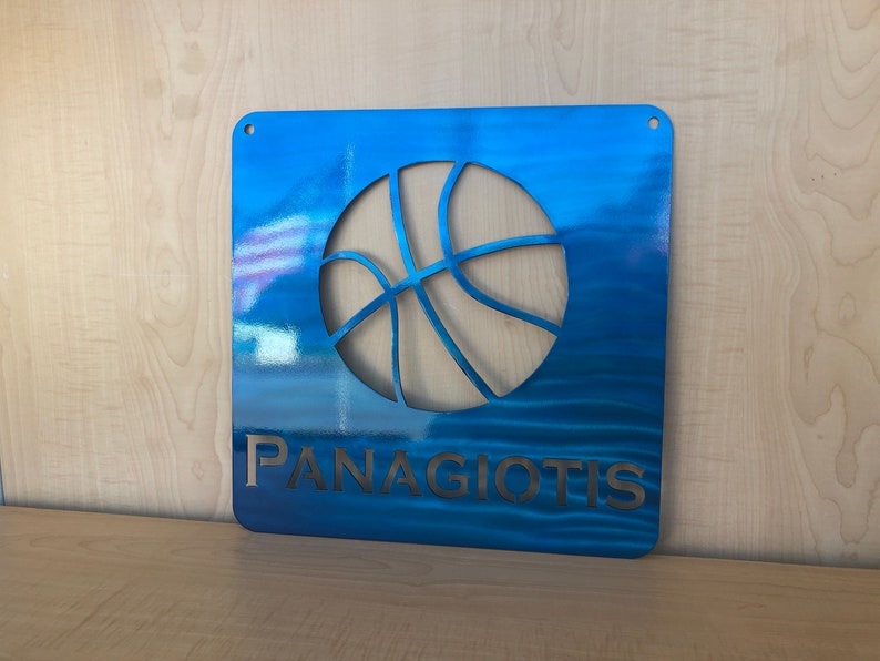 Personalized Metal Basketball Wall Art With Name Choose Your Etsy
