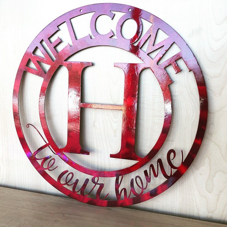 to Our Home Personalized Wall Art Front Door Wreath Etsy