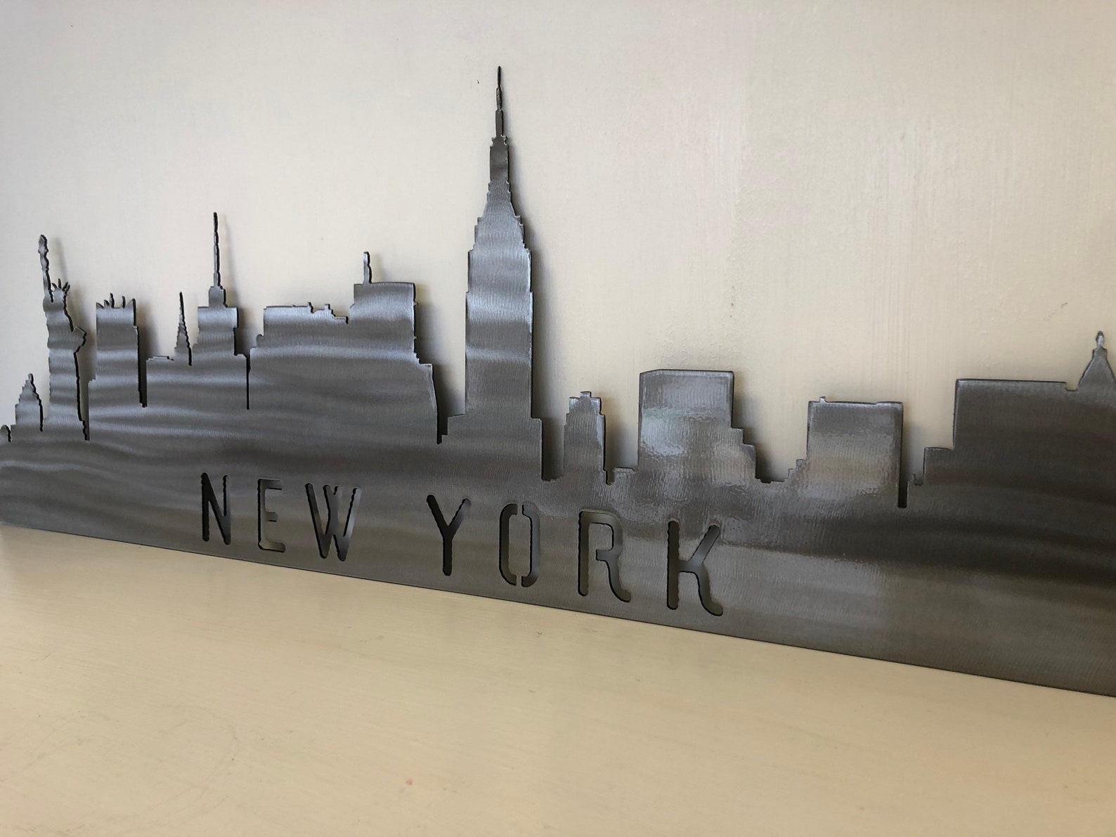 New York City Skyline Metal Wall Art with Powder Coat Lots Etsy